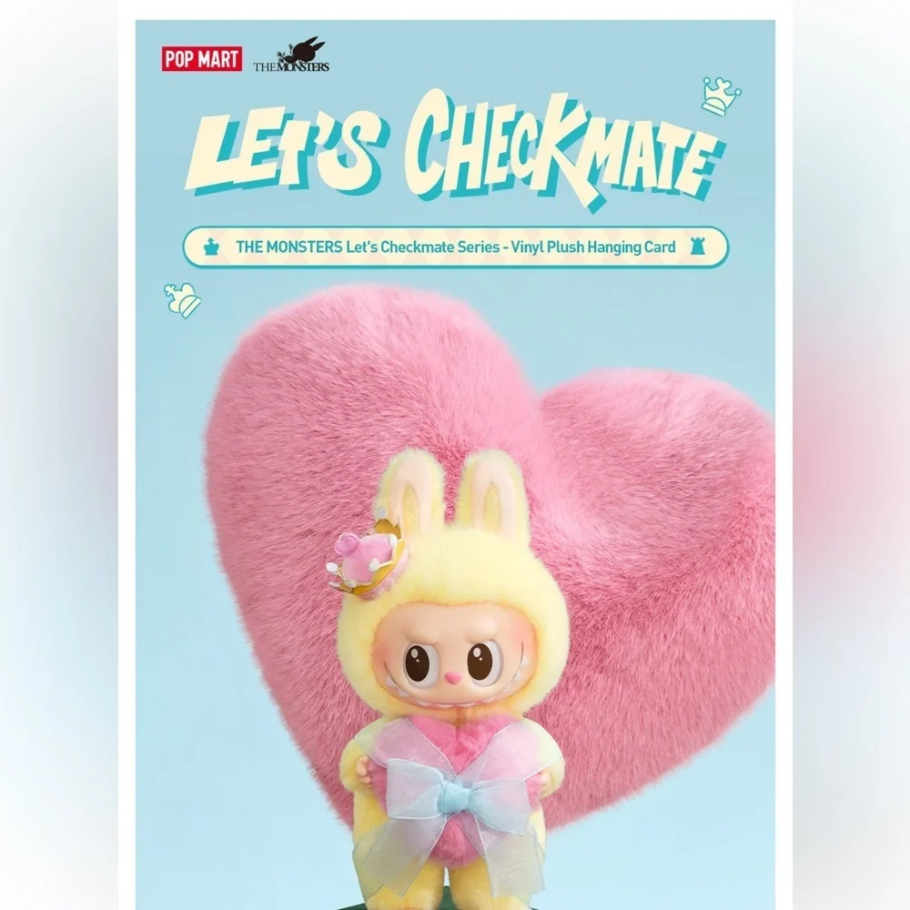 Labubu “Let’s Checkmate” vinyl hanging plush doll one size NWT